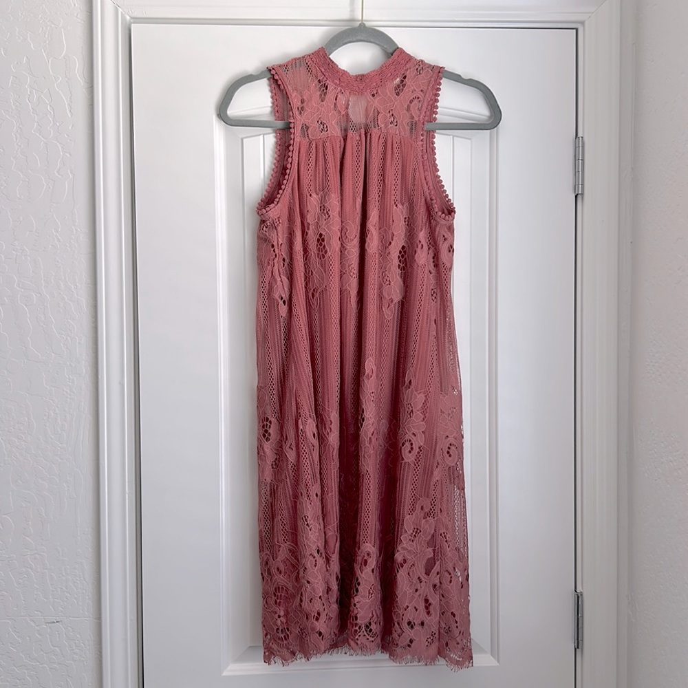 Mauve lace dress